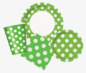 Lime Green Dots - Party Plate
