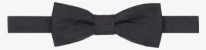 Black Satin Grosgrain Silk Ready Tied Bow Tie - Bow Tie
