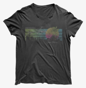 Vegas Skyline Distressed Tee - Distressed Tee