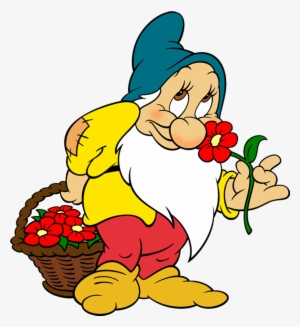 Seven Dwarfs Bashful Grumpy Clip Art Black And White - Snow White Dwarf Clipart