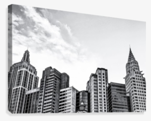 Modern Buildings At Las Vegas, Usa In Black And White - New York-new York Hotel & Casino