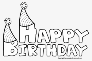 Click To Save Image - Happy Birthday Clip Art Black And White