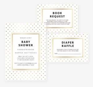Gold Invitation Templates For Baby Shower Gender Neutral - Paper