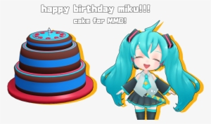 Mmd Dl Miku S Th Cake Bday - Hatsune Miku Cake Mmd