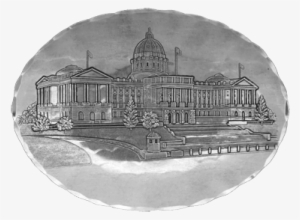 Pa State Capitol Building 7" Aluminum Dish