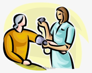 Person Having Their Blood Pressure Taken Royalty Free - Person