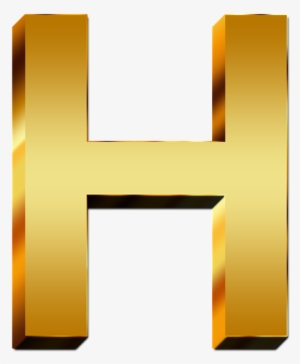 Letter H Png - Letra H Dourada Png