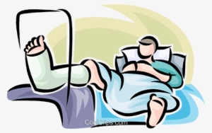 Person Lying In A Hospital Bed Royalty Free Vector - Patient