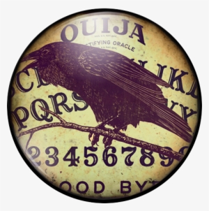 Medium Round Black With Ravens - Ouija Board