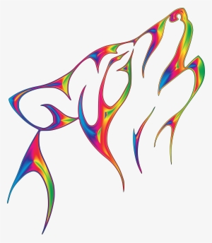 Flame Tribal Wolf No Background