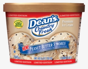 Dean's Country Fresh Premium Peanut Butter S'mores - Country Fresh Ice Cream, Premium, Brownie Moose Tracks