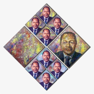 The Portrait Of Tom Bradley Painted In Acrylics Over - Martin Luther King Jr. Day