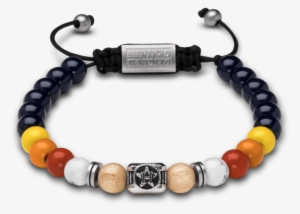 Houston Astros Square Enamel Macrame Bracelet 8mm - Bracelet