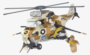 Army - Army - 250 Piece Desert Hawk Military Helicopter