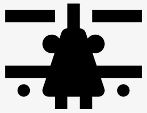Apache Helicopter Icon - Silhouette