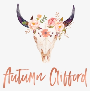 Autumn Clifford Fondos Pinterest Dorm Wall Art - Longhorn Skull With Flowers
