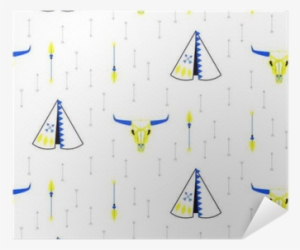 Tribal Navajo Teepee Seamless Pattern - Tipi