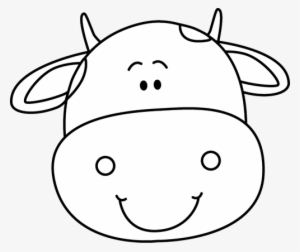 Clip Library Download Black And White Cow Head Patterns - Cow Head Clip Art
