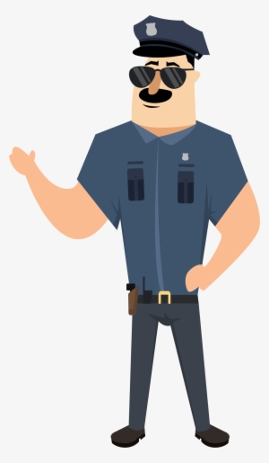 Cartoon Illustration Transprent Png Free Download Tshirt - Cartoon Cop Png