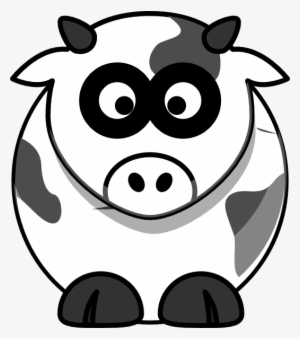 Clipart Cow Head - Drawing Cartoon Cow Head
