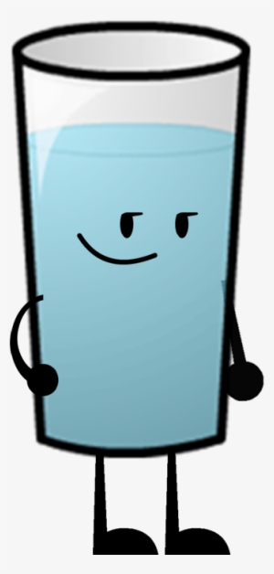 Water Glass Pose - Transparent Cartoon Glass Of Water