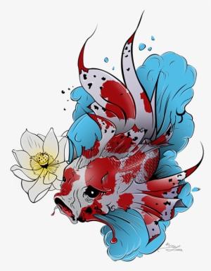 Drawn Koi Fish Multiple Fish - Koi Fish Digital Drawing
