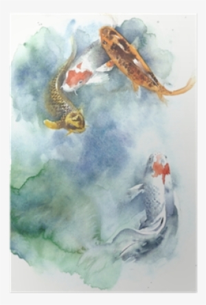 Oi Fish Watercolor Painting Isolated Greeting Card - Watercolor Painting