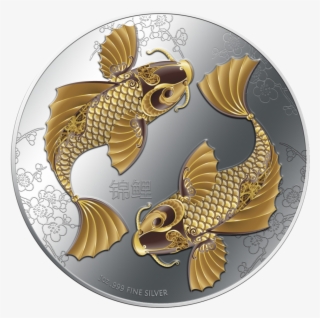 Fine Silver Coloured Coin - Kenzen Koi Food Primary Diet Sinking 7mm