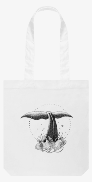 White Plastic Whale Tail Totebag - Tote Bag