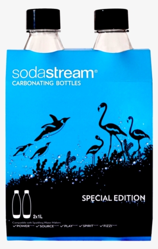 Sodastream Bottle 1l Twin Pack Fuse Black Beautiful - Sodastream