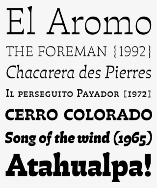 Atahualpa Is Declined In 6 Different Weights From Blanca - Typeface