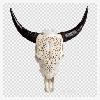 Cow Skull Png Clipart Texas Longhorn Skull - Carved Cow Skull