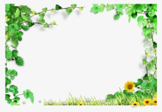 Template Green Leaves Frame - Green Leaves Background Free Png
