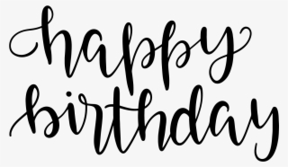 Clip Art Transparent Stock Birthday Svg Calligraphy - Transparent Happy Birthday Calligraphy
