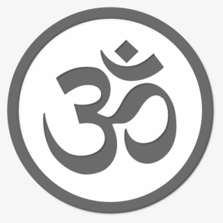 Aum Om Simbolo Symbol Yoga Namaste Peace Gray 15 1979px - Om Symbol In Circle