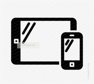 Vector Icon Of Mobile Phone And Tablet Computer - Smartphone And Tablet Symbol