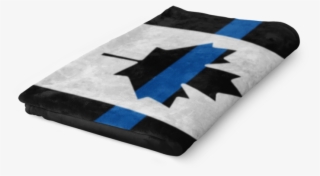 Thin Blue Line Canadian Flag Fleece Blanket - Canadian Flag Fleece Blanket