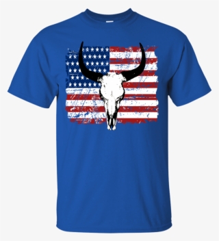 Buffalo Usa Flag - Spreadshirt Langarmshirt Buffalo Skull - Usa Flag -