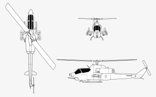 Drawing Helicopters Cobra Helicopter Vector Freeuse - Ah 1 Top View