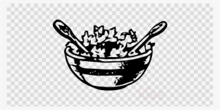 Black And White Salad Clip Art Clipart Taco Salad Clip - Clip Art