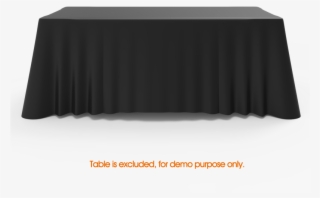 6ft Black Versatile Loose Table Throw With Round Corners - Signwindisplay.com - Signwin, Inc.