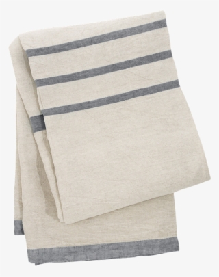 Usva Gray Stripe Tablecloth - Lapuan Kankurit ラプアン カンクリ Usva リネンブランケット ベージュxグレー 150x200cm
