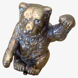 Early Victorian Bear Figural Sewing Pin Holder Or Cushion - Sewing