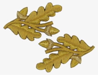 Repeat Pattern Oak Leaf With Large Acorn Gold - Oak