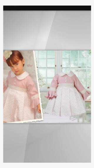 Girls Rose Pattern Dress - Dress