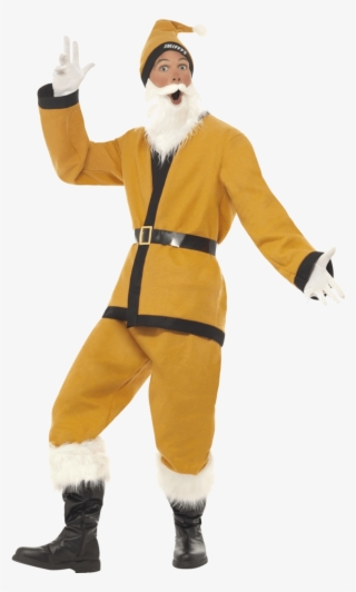Supporters Santa Costume - Large Mens Gold