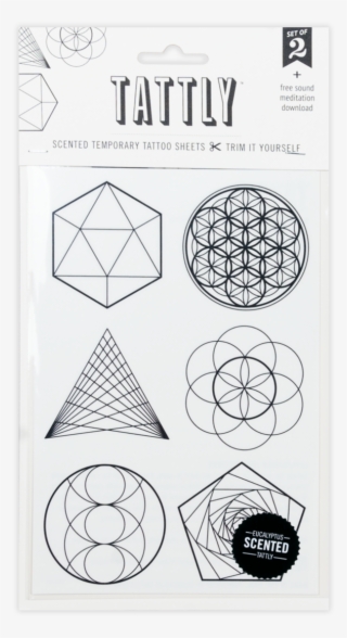 Sacred Geometry Sheet By Sara Auster Tattly Temporary - North American Bear Co. Cutie Tattootie - Shark 18