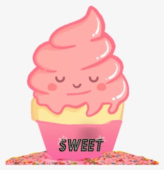 Cupcake Cute Kawaii Yummy Food Pink Tumblr Icecream - Green Ice Cream Cute