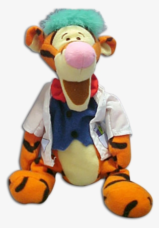 Disney Store Plush Bean Bag Tigger Halloween Mad Scientist