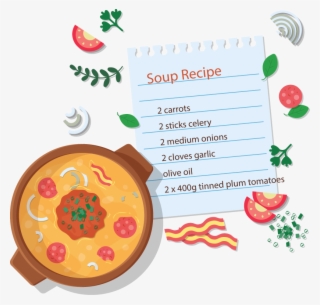 Food Diary Illustration - Recipe Vector Png